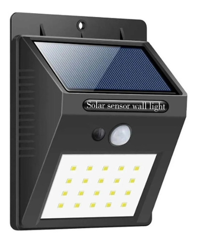 Foco Led Solar 20 Led Sensor Movimiento Exterior