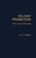 Libro Felony Probation : Problems And Prospects - Dean Jo...