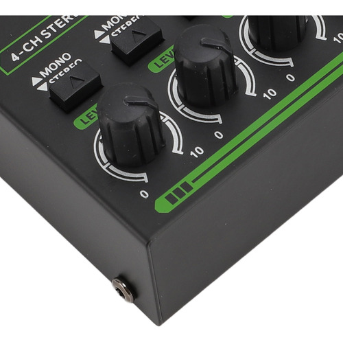 Mezclador De Sonido Compacto Profesional De 4 Canales, 6,35