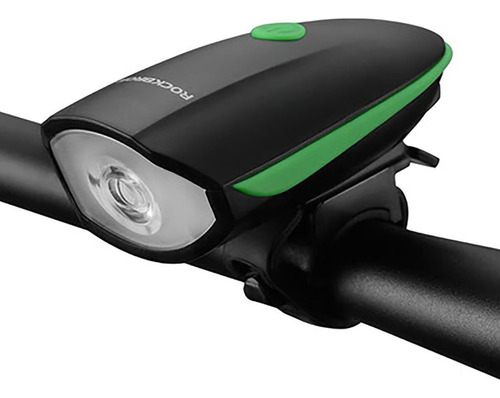 Luz Led Delantera Marca Rockbros Para Bicicleta Con Bocina