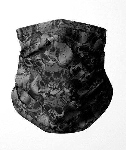 Doxe Bandana Gris Vertedero De Cráneos Calaveras