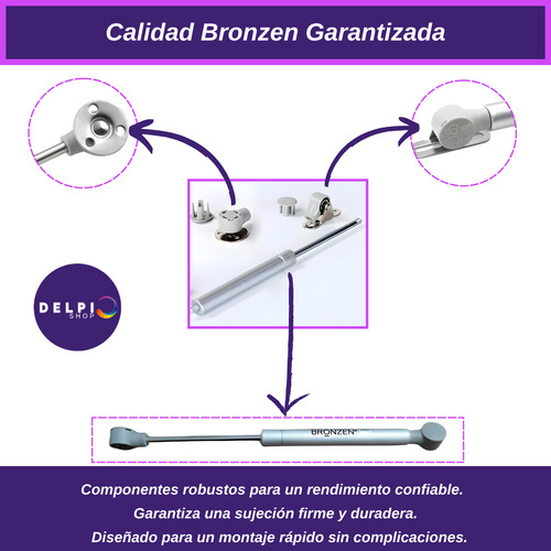 Pistón A Gas Elevador De Puerta Alacena 80 Newton 20 Unidad
