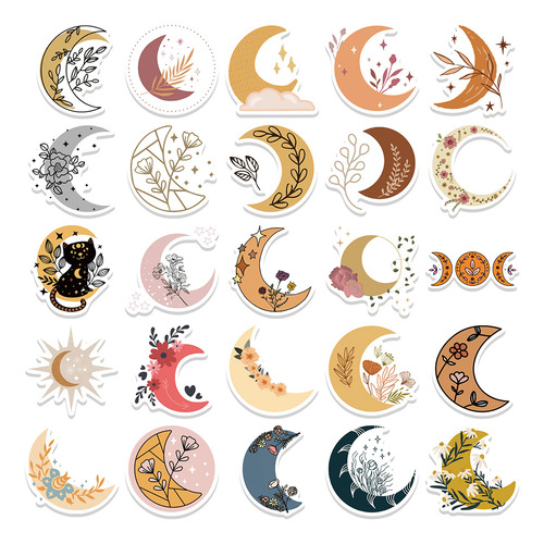 Adesivos De Desenhos Animados Góticos De Luna Decalques A