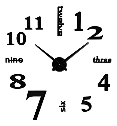 Reloj Diy Txt Neg