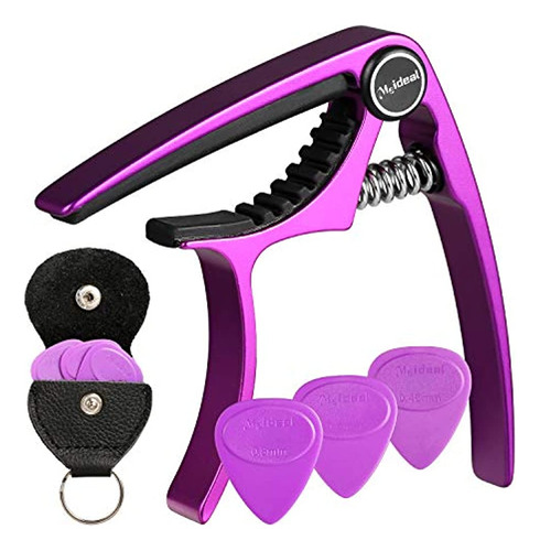 Guitar Capo, Meeland Purple Aluminum Guitar Capo Key Clamp P