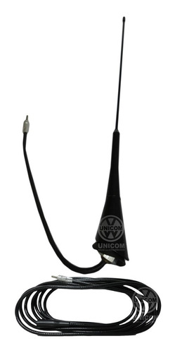 Antena Teto Eletrônica Preta C/extensão Tipo Gol Gti