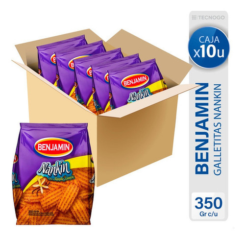 Caja Galletitas Benjamin Nankin Vainilla Y Limon Dulces Pack