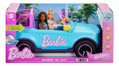 Camioneta De Juguete Hot Wheels Barbie Rc Suv Y Calcomanías