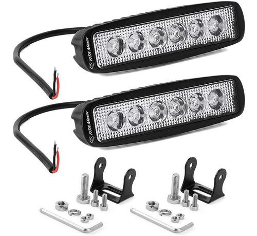 Led Light Bar 2 Unids 18w 6 Pulgada Led Led Trabajo Luz...