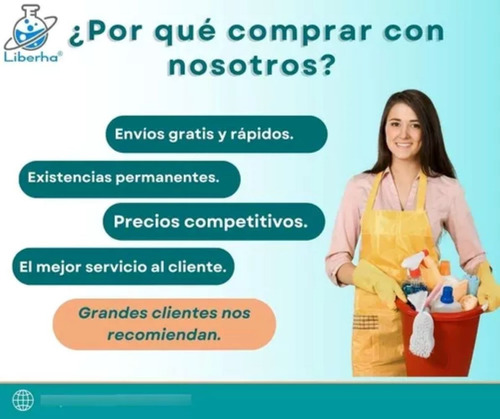 Jabón Antibacterial Liberha Aromas 1 Litro Caja De 6 Piezas
