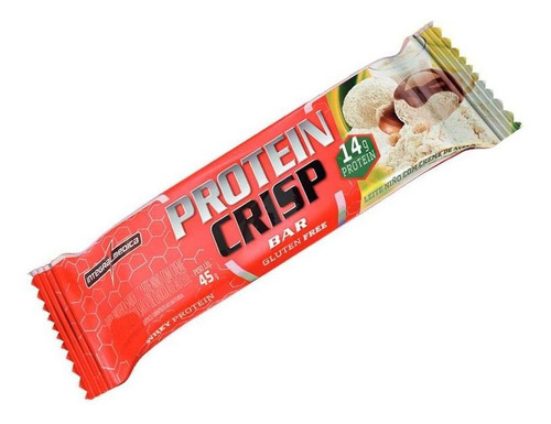 Suplemento em barra Integralmédica  Protein Crisp Bar proteínas Protein Crisp Bar sabor  leite niño com creme de avelã em caixa de 540g 12 un