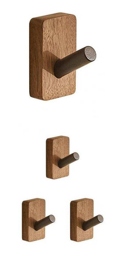 4x Ganchos De Abrigo Minimalistas Ganchos De Pared De Madera