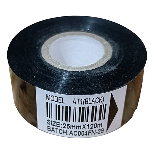 Rollos De Cinta Ribbon Fechadores Hot-stamp 25mmx120m Negro