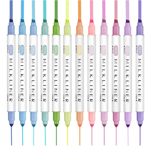 Destacadores Milkliner Set 12 Colores