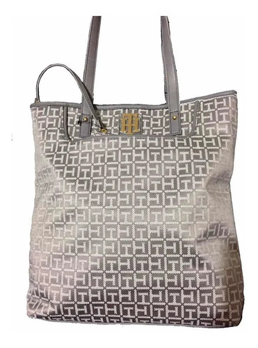Bolsa Tommy Hilfiger Gris Monograma Con Bolsa Extra Monedero | Envío gratis