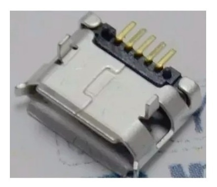 Imagem 3 de 5 de Conector Carga Micro Usb V8-5 Pinos / Cel. Tabl /26 - 5 Pçs