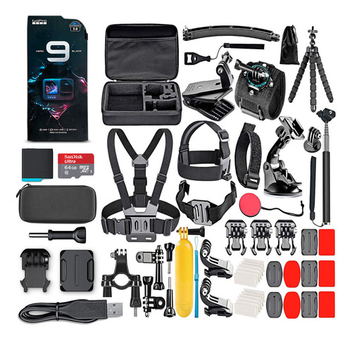 Cámara Deportiva Gopro Hero9 Color Negro Con Set De