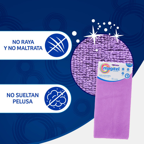 Magitel Paño De Microfibra Multiusos 12 Piezas Multicolor