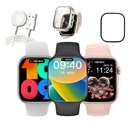 Mzcell Mactive Pro 2024 Smartwatch X9/W29 série 9 Nfc Gps pelicula caixa cor preto