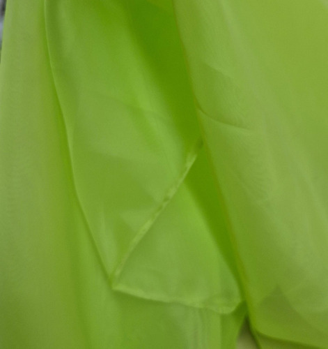 Tela Por Metro Voile Cortinero Decoración 3m Ancho Verde Manzana Liso