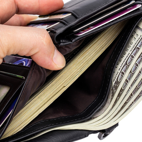 Bolsa Tipo Carteira Com Porta-corrente, Cartão De Carteira M