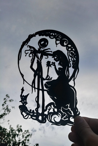 Silueta Extraño Mundo De Jack Skellington Decoración Colgant