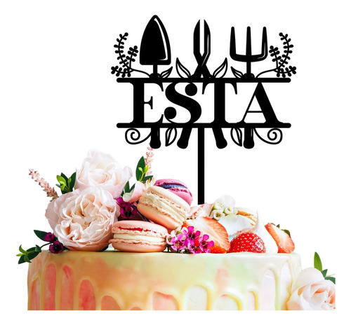 Cake Topper Adorno Torta - Planta Jardinería Personalizado