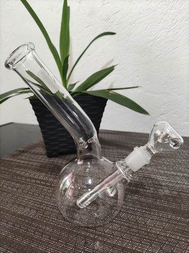 Imagen 1 de 2 de Ice Bong De Cristal Pipa De Agua, Vidrio 20 Cms Bowl Y Tubo
