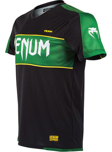 Remera Venum Competitor Dry Tech Negro/verde-talle M