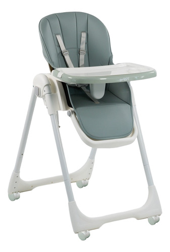Silla De Comer Bebe Alturas Posiciones Reclinable Con Ruedas 3028 Con Ruedas Verde