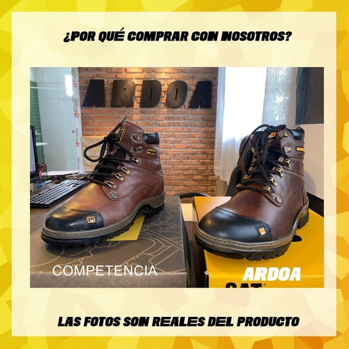 Imagen 5 de 10 de Botas Cat Caterpillar Impermeables + Cinto Y Billetera Stock