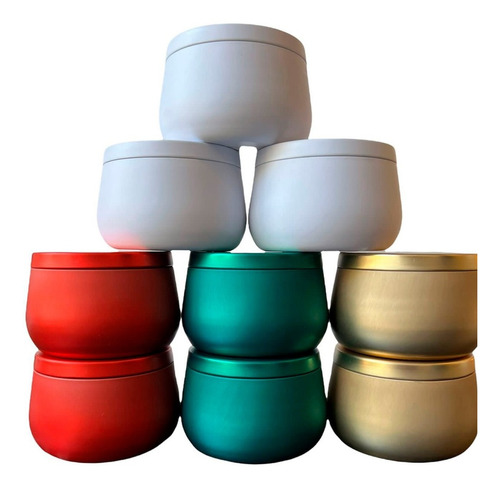 Imagen 2 de 6 de Vela De Soja 250ml Aromática Decorativa Delicada Lata