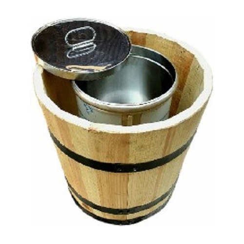 Barrica Y Bote Acero Inox. 10 Lts. Fabricar Helados / Nieve