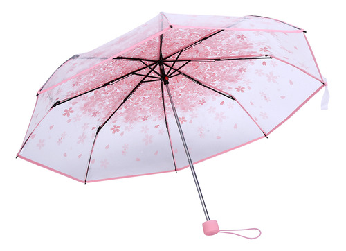 Paraguas Transparente Sombrilla Plegable Paraguas Automático