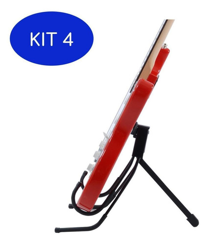 Kit 4 Suporte De Guitarra Portátil Cabe Em Mochila