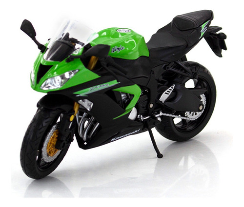 Kawasaki Ninja Zx-6r Calle Racing Miniatura Metal Moto 1/12