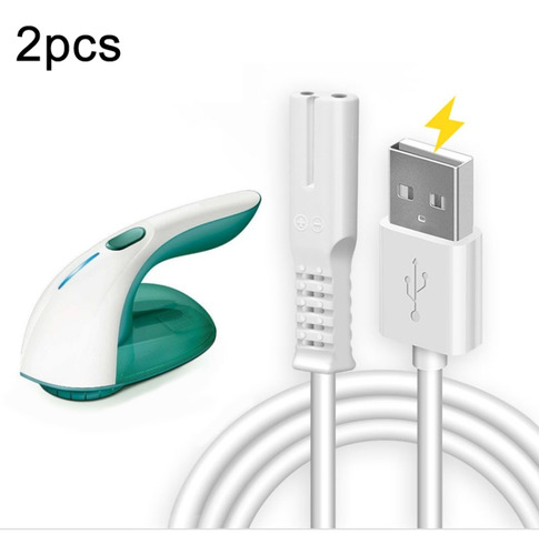 Cable De Carga Usb De 2 Piezas Para Recortadora De Bolas De