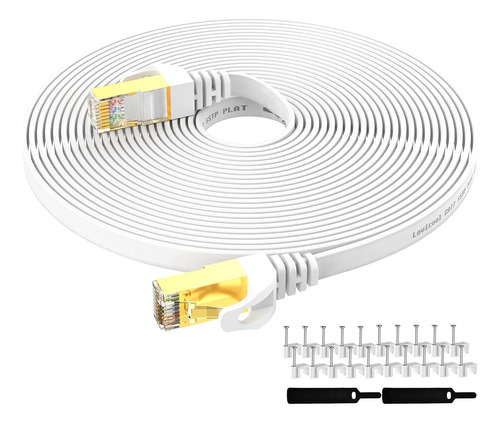 Cable Ethernet Lovicool Cat 7 De 50 Pies De Velocidad Plana,