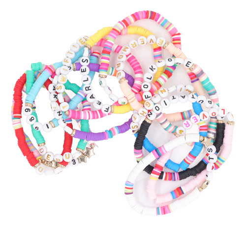 Pulsera Bohemia Con Cuentas, 14 Unidades, Cómoda, Elástica Y