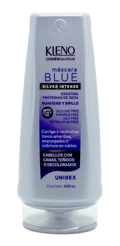 Kleno Blue Mascara Silver Intense Matizadora Rubios 200ml