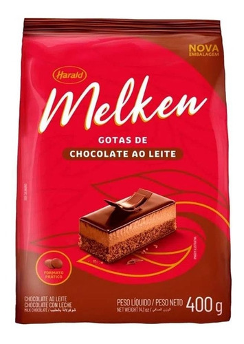 Chocolate Gotas Ao Leite Melken 400g Harald