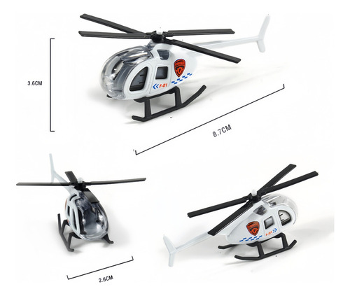 Juguetes Educativos Modelo Helicóptero De Aleación De 4 Piez