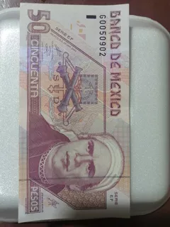 Billete 50 Pesos Antiguo Completamente Nuevo