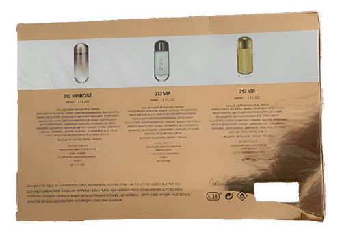 Set Rose V I P Mujer Edp Original 3x30ml