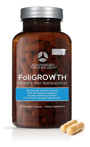 Vitamina Crecimiento Perdida De Cabello Foligrowth 90 Cap