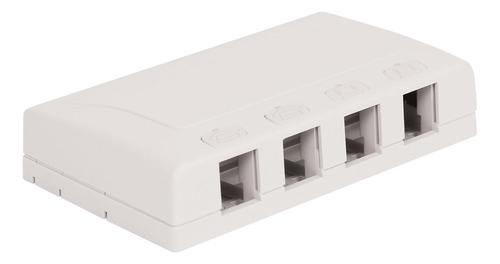 Surface Mount Box Elite De 4 Puertos, Color Blanco