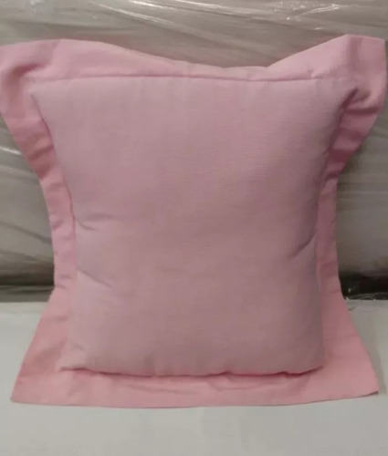 2 Almohadones Color Rosa Bebe. 40 Cm X 40 Cm. Oferta Imper