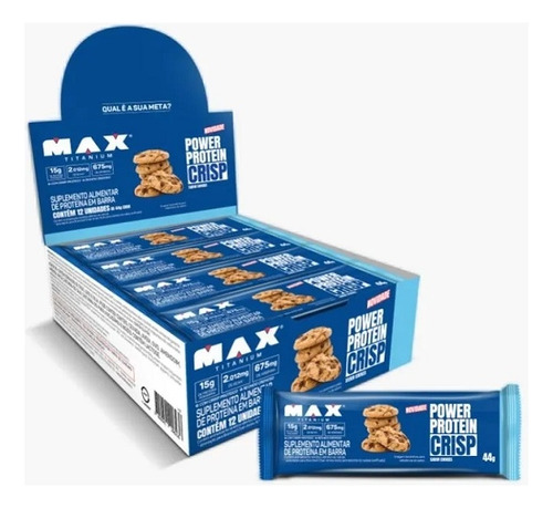 Power Protein Crisp Bar Display (12 Unid 44g) Sabor Cookies Cookies