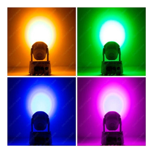 Pack 4 Cabeza Movil Robotico Par 7 Led Rgbw Dmx Fiesta Disco