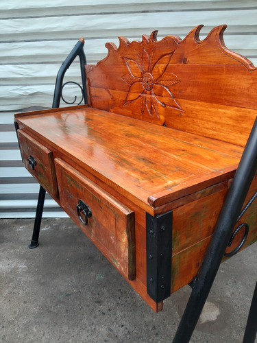 Mueble Rustico De Madera Y Hierro